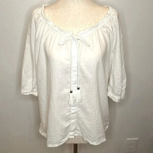 PAIGE BUTTON DOWN COTTON BLOUSE
